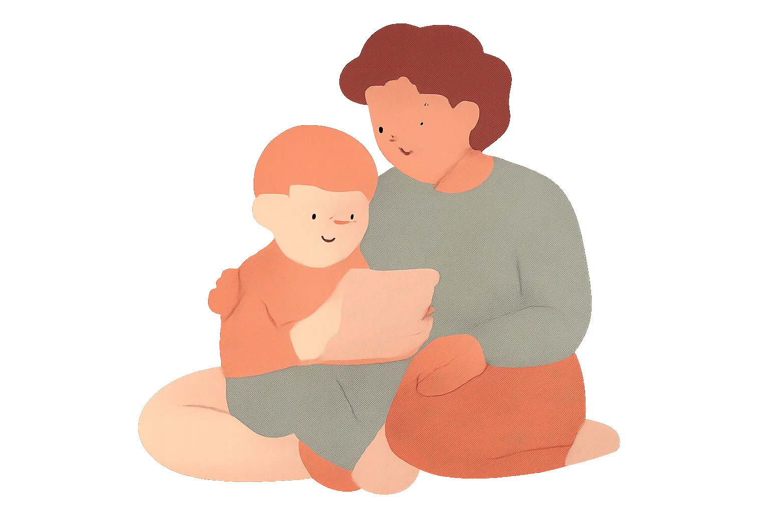 A parent and child reading a tablet together
